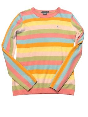 Lacoste striped multicolor cashmere sweater